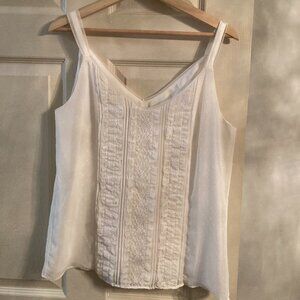 White House Black Market White Lined Camisole - EUC